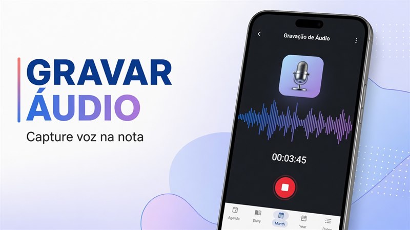 Como gravar Ã¡udio em uma nota no DicaNote