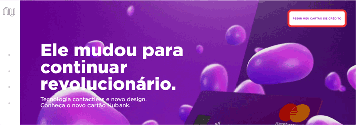 Pedir cartao de credito nubank